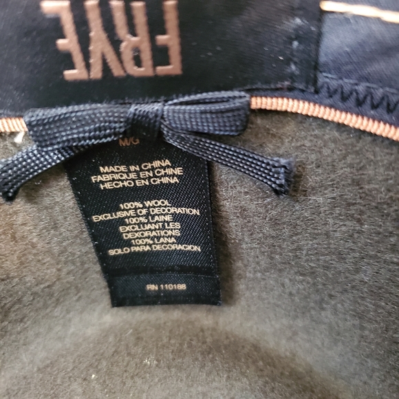 Frye olive green wool wide brim Fedor Hat sz. Med - Picture 14 of 14